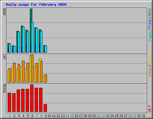 Daily usage for February 2026