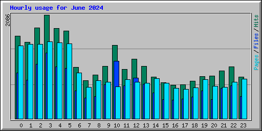 Hourly usage for June 2024