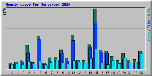 Hourly usage for September 2024