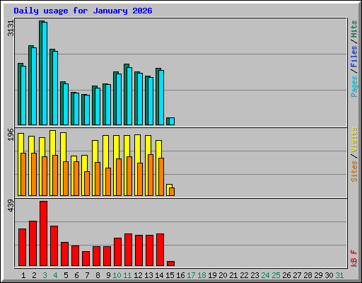 Daily usage for January 2026