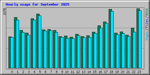 Hourly usage for September 2025