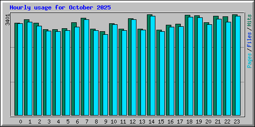 Hourly usage for October 2025