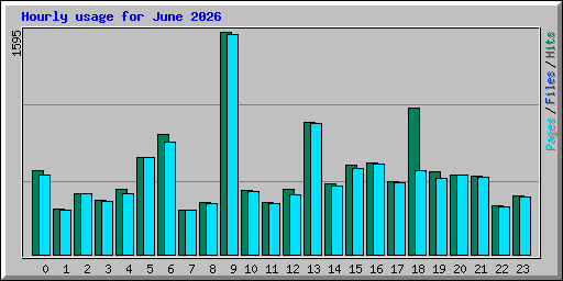 Hourly usage for June 2026
