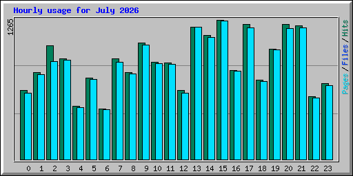 Hourly usage for July 2026