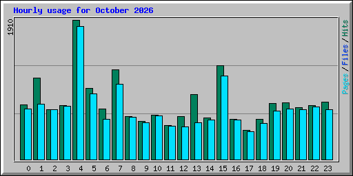 Hourly usage for October 2026