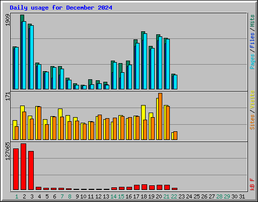 Daily usage for December 2024