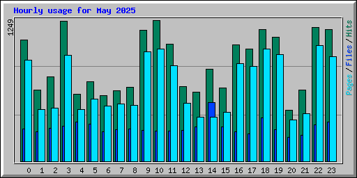 Hourly usage for May 2025