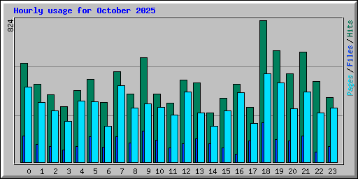 Hourly usage for October 2025