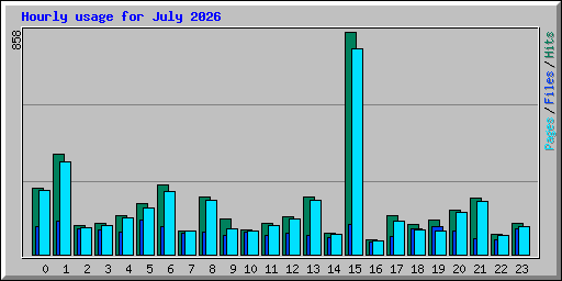 Hourly usage for July 2026