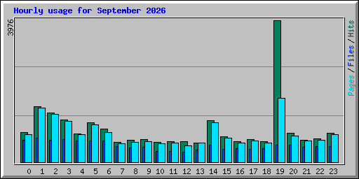 Hourly usage for September 2026