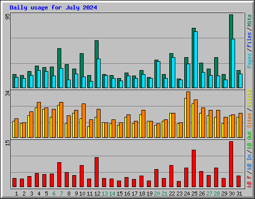 Daily usage for July 2024