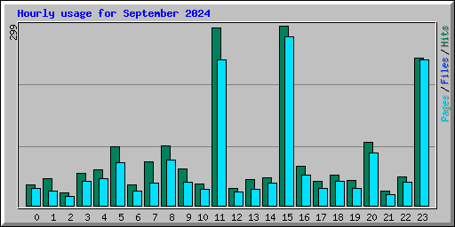 Hourly usage for September 2024