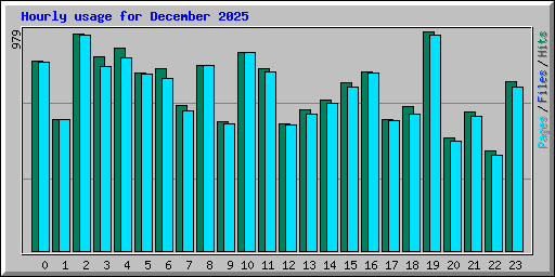 Hourly usage for December 2025