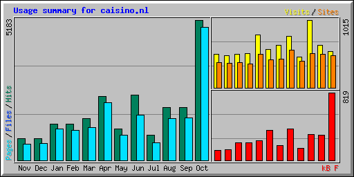 Usage summary for caisino.nl